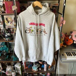 Vintage Looney Tunes Warner Bros 1999 Grey Oversized Hoodie Men’s Size L-XL